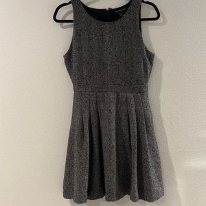 Banana Republic wool blend herringbone tweed skater dress